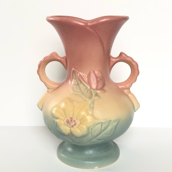 Vintage Hull Art Pottery Double Handle Floral Vase